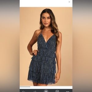 Lulus dress blue black